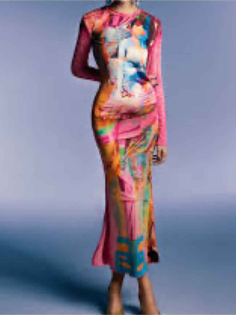 Graffiti punk bodycon dress medium